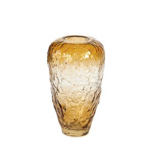 Vaza stiklinė gintaro sp. 22x13 cm HR-V029