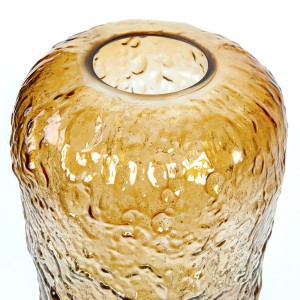 Vaza stiklinė gintaro sp. 22x13 cm HR-V029