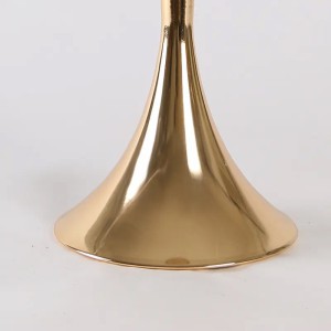 Vaza metalinė aukso sp. D12xH56 cm (sausoms puokštėms) HR-ZD03