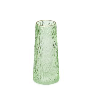 Vaza stiklinė žalios sp. D10xH22 cm HR-ZD04