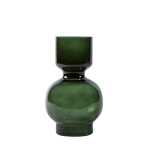 Vaza stiklinė tamsiai žalia D12xH20 cm PTDM 101755