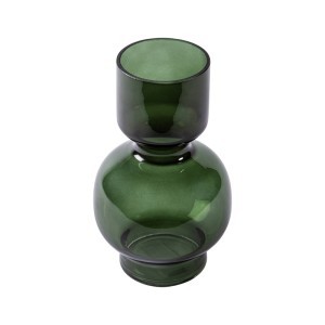 Vaza stiklinė tamsiai žalia D12xH20 cm PTDM 101755