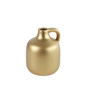 Vaza keramikinė aukso spalvos D12,5xH15 cm 95984