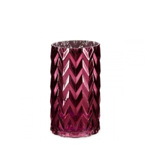 Vaza stiklinė D11xH20 cm rožinė Giftdecor 77889