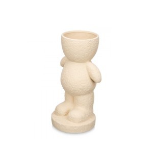 Vaza keramikinė dramblio kaulo spalvos 15x19x31 cm Giftdecor 94232