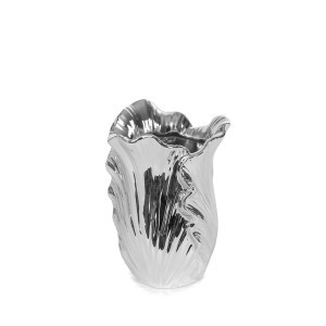 Vaza keramikinė sidabro spalvos 16,5 cm 31590