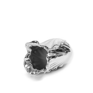 Vaza keramikinė sidabro spalvos 16,5 cm 31590