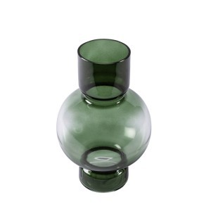 Vaza stiklinė D15xH24 cm žalios sp. Selino PTMD 101756