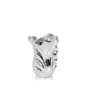 Vaza keramikinė sidabro spl. h 12.5 cm 31589