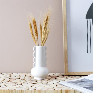 Vaza keramikinė baltos sp. D8xH15 cm Home Deco HD9050/WEB