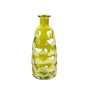Vaza stiklinė D12,5xH30,5 cm geltonos spalvos Karin Countryfield 112694