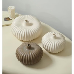 Vaza keramikinė 19,5x12,5 cm ruda sp. HP1035-3BG