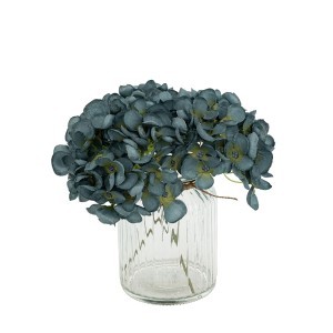 Vaza stiklinė D16xH24,5 cm su dirbtinėmis gėlėmis Atmosphera 204233