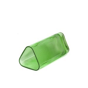 Vaza stiklinė žalios sp. D12xH30 cm HR-G1273