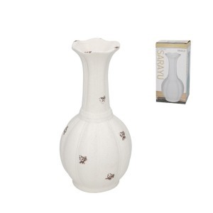 Vaza balta YAMIR 14x14x27 cm 8445393398037