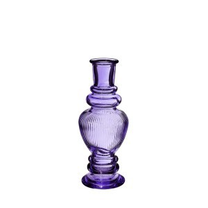 Vaza/žvakidė stiklinė violetinė D5,5xH15,5 cm Venice 118752