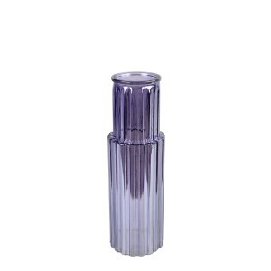 Vaza stiklinė violetinė D8xH25 cm Irina Countryfield 112690