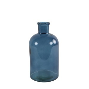 Vaza stiklinė D14xH27 cm mėlynos spalvos Dena Countryfield 118156