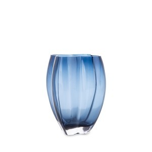 Vaza stiklinė mėlyna 20,5x14x14 cm 176807