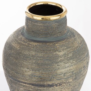Vaza keramikinė bronzos spl. 28x22x22 cm 171394