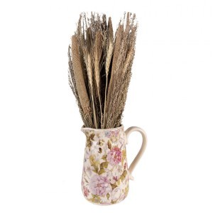 Ąsotis dekoratyvinis keramikinis Gėlės 20x14x23 cm Clayre