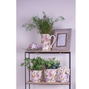 Ąsotis dekoratyvinis keramikinis Gėlės 20x14x23 cm Clayre