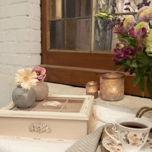 Vaza pilka apvali keramikinė 8x8 cm Clayre