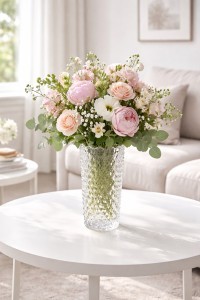 Vaza stiklinė 8x8x19.5 cm 8430540787307