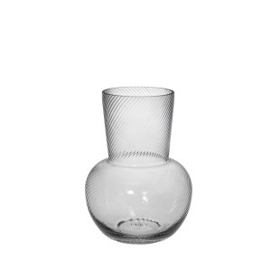 Vaza stiklinė D15xH21 cm pilkos spalvos 4Living 644540
