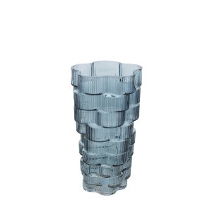 Vaza stiklinė D16,5xH30 cm (mix - rusvos/mėlynos spalvos) Atmosphera 210139