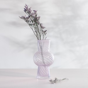 Vaza stiklinė D14xH24 cm alyvinės spalvos Fanni K 644543