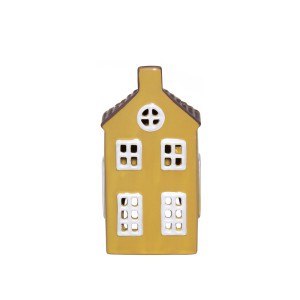 Žvakidė keramikinė Namukas 8x6,5x15,5 cm geltona 4Living 629019