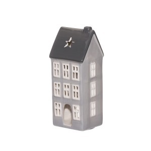 Žvakidė keramikinė Namukas 7,5x7x19 cm pilka 4Living 629022