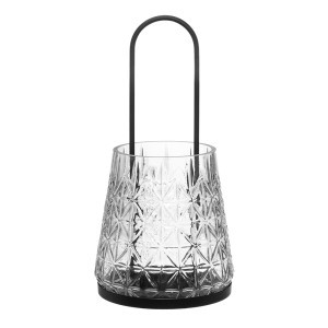 Žibintas metalinis, juodos spalvos 16x16x32 cm Glimmer 4Living 629836