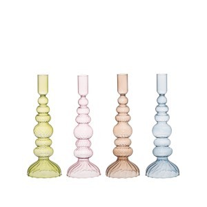 Žvakidė stiklinė D8xH24 cm (mix) 4Living 639173