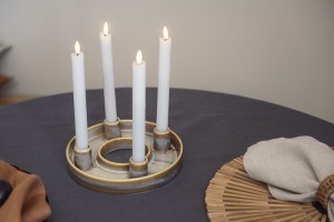 Žvakidė keramikinė 4 žvakėms D21,5xH4,5 cm Fanni K 628420