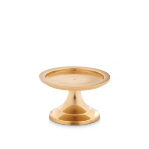 Žvakidė aukso spalvos aliumininė 10x10x6 cm Giftdecor 91451