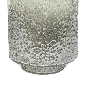 Žvakidė/vaza stiklinė pilka 15x15x30 cm  Art glass