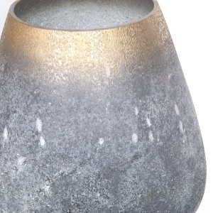Žvakidė/vaza stiklinė pilka 20.5x20.5x20.5 cm  Art glass