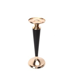 Žvakidė metalinė juodos/aukso sp. D11xH28,5 cm HR-MCH023