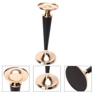 Žvakidė metalinė juodos/aukso sp. D11xH28,5 cm HR-MCH023