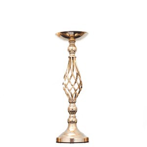 Žvakidė metalinė aukso sp. D1xH46 cm HR-MCH013