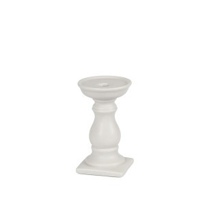 Žvakidė keramikinė baltos/pilkos spalvos (mix) 15 cm 32298