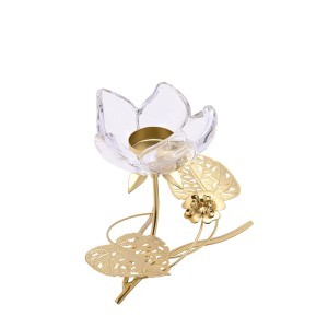 Žvakidė Lotoso žiedas metalinė 18x19x13 cm HE2536 Hestia Widdop