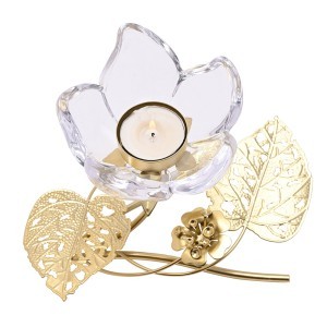 Žvakidė Lotoso žiedas metalinė 18x19x13 cm HE2536 Hestia Widdop