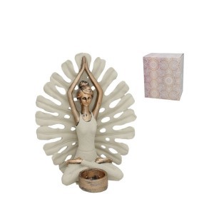 Žvakidė Yoga sėdinti moteris  21.5x14x25.5 cm 8445393388960
