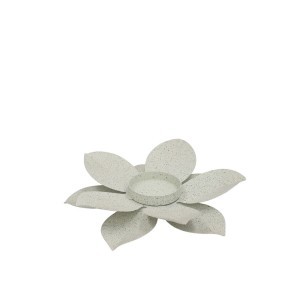 Žvakidė metalinė Gėlė 17x17x4 cm balta (mix 3) 8445393433967