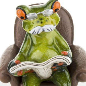 Figūrėlė varlė Senelis polirezin. 11x8,5x13 cm 137228