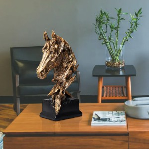 Figūrėlė Žirgo galva bronzinės sp. 42x27x15cm HR-ZD06