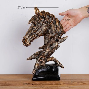Figūrėlė Žirgo galva bronzinės sp. 42x27x15cm HR-ZD06